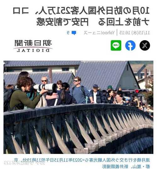 今年10月日本海外游客数首度赶超疫情前