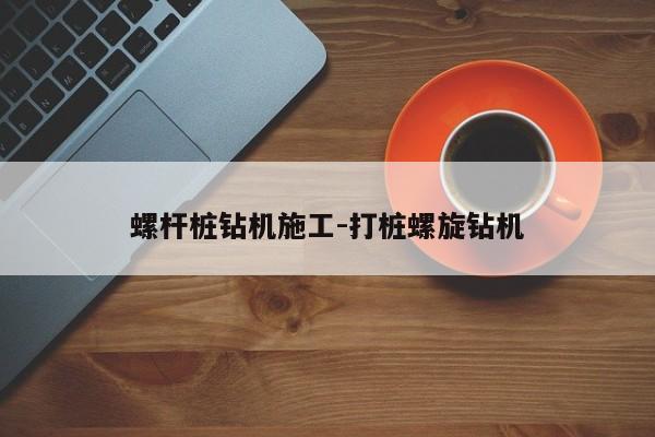 螺杆桩钻机施工-打桩螺旋钻机