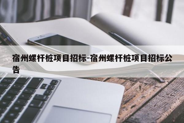 宿州螺杆桩项目招标-宿州螺杆桩项目招标公告