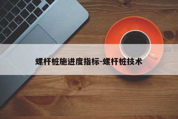 螺杆桩施进度指标-螺杆桩技术